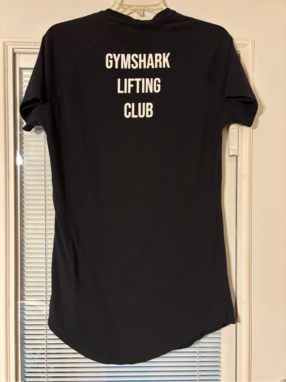 Gymshark Black Short Sleeve Tee with White Chest Text - Picture 3 of 7